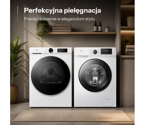 ZESTAW TCL Suszarka DP0844WE0PL+Pralka FF0924WA0PL+Łącznik MELICONI - 1570615 - zdjęcie 2